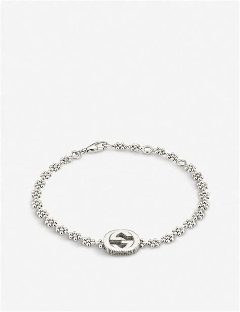 Gucci sterling silver interlocking bracelet